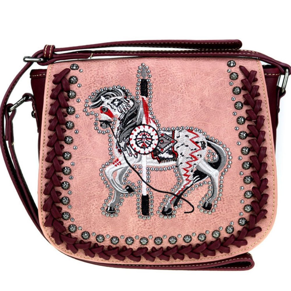 NWT Womans Montana West The Trail of Painted Ponies Crossbody Saddle